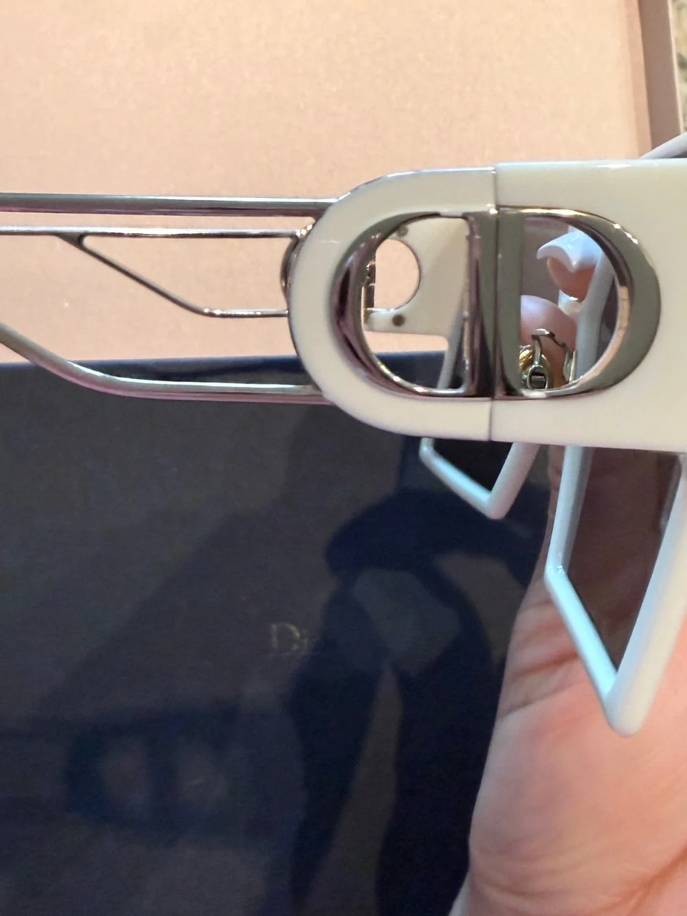 Dior White Gradient 30 Montaigne Square Sunglasses